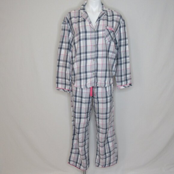 Victoria's Secret DREAMER Gray Plaid Pajama Set Pants Top Women's S Small - Picture 1 of 10